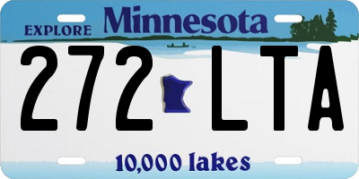 MN license plate 272LTA