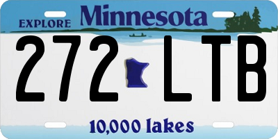 MN license plate 272LTB