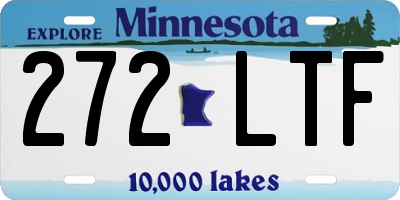 MN license plate 272LTF