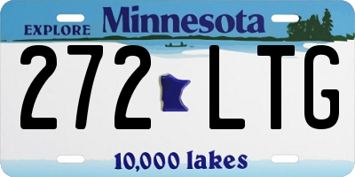MN license plate 272LTG