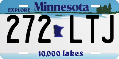 MN license plate 272LTJ