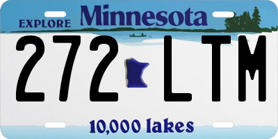 MN license plate 272LTM