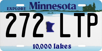 MN license plate 272LTP