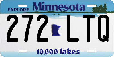MN license plate 272LTQ