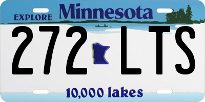 MN license plate 272LTS