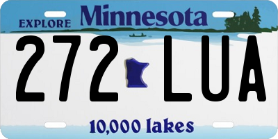 MN license plate 272LUA