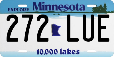 MN license plate 272LUE
