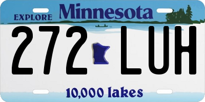 MN license plate 272LUH