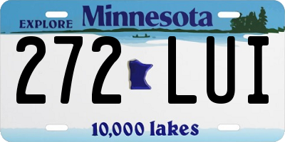 MN license plate 272LUI