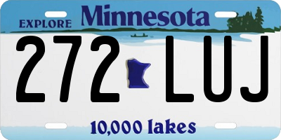 MN license plate 272LUJ