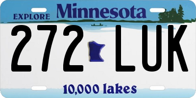 MN license plate 272LUK
