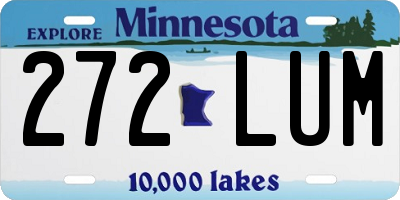 MN license plate 272LUM