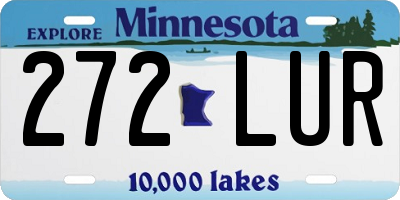 MN license plate 272LUR