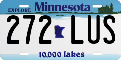 MN license plate 272LUS