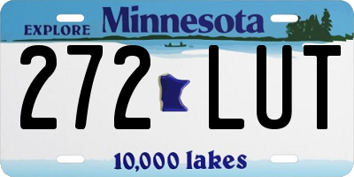 MN license plate 272LUT