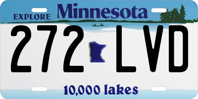 MN license plate 272LVD
