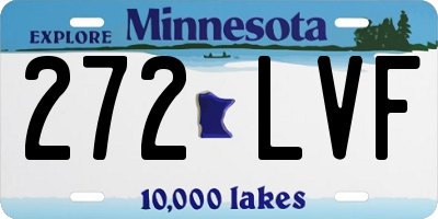 MN license plate 272LVF