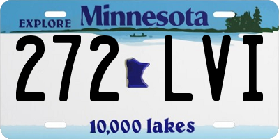 MN license plate 272LVI