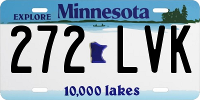 MN license plate 272LVK