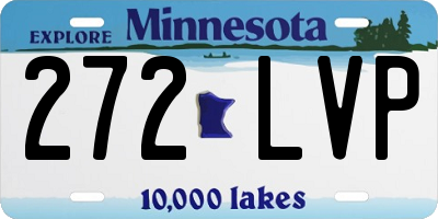 MN license plate 272LVP