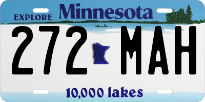 MN license plate 272MAH