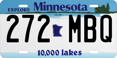 MN license plate 272MBQ