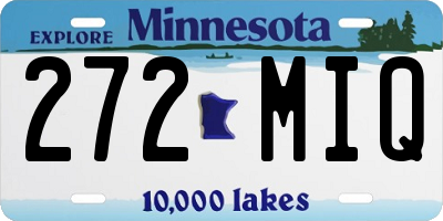 MN license plate 272MIQ