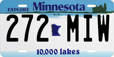 MN license plate 272MIW