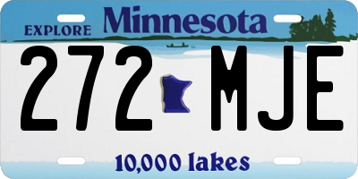 MN license plate 272MJE