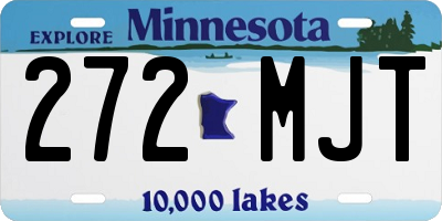 MN license plate 272MJT
