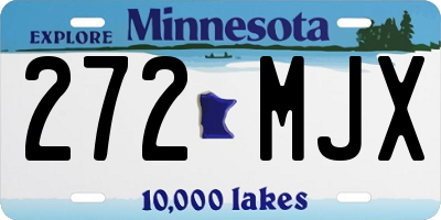 MN license plate 272MJX