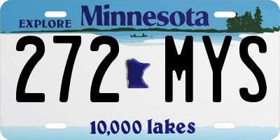 MN license plate 272MYS