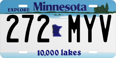 MN license plate 272MYV