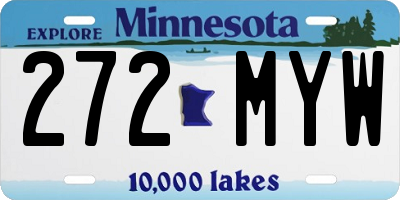 MN license plate 272MYW