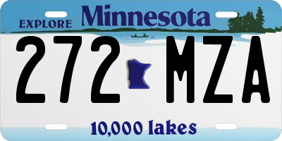 MN license plate 272MZA