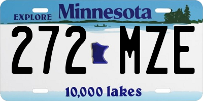 MN license plate 272MZE