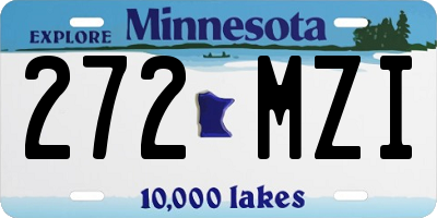 MN license plate 272MZI