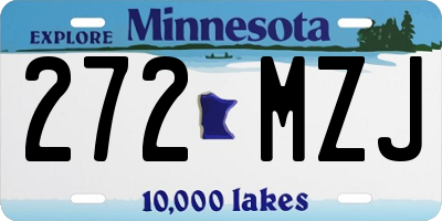 MN license plate 272MZJ