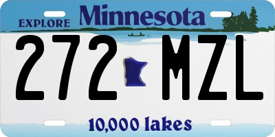 MN license plate 272MZL