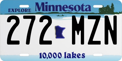 MN license plate 272MZN