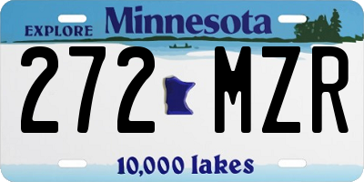 MN license plate 272MZR