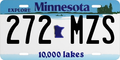 MN license plate 272MZS