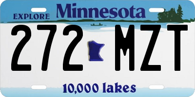 MN license plate 272MZT