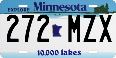 MN license plate 272MZX