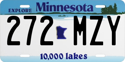 MN license plate 272MZY