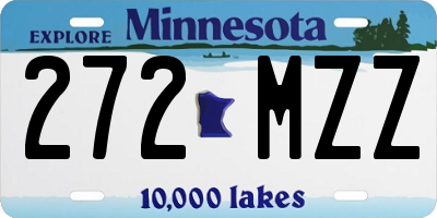 MN license plate 272MZZ