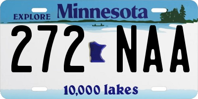 MN license plate 272NAA