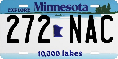 MN license plate 272NAC