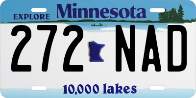 MN license plate 272NAD