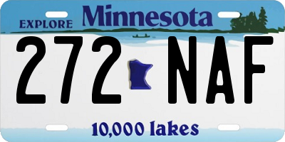 MN license plate 272NAF